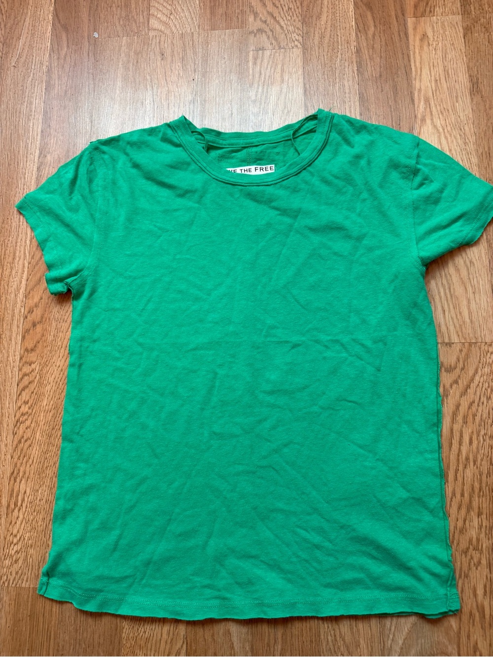 New We The Free Green Crewneck Tee
